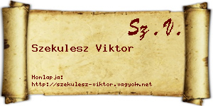 Szekulesz Viktor névjegykártya