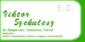 viktor szekulesz business card